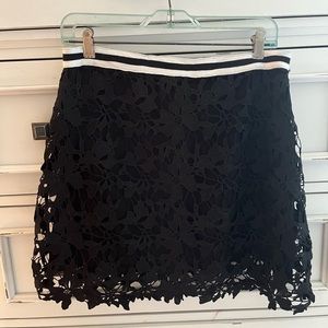 Decision Lab black eyelet lined mini skirt